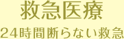 [救急医療]24時間断らない救急