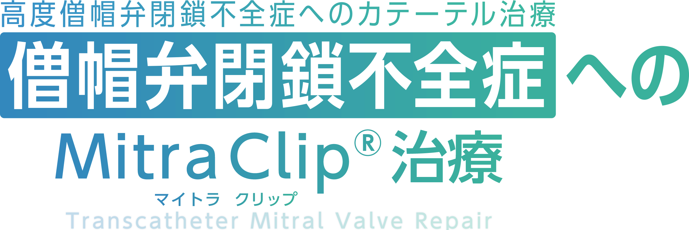 高度僧帽弁閉鎖不全症へのカテーテル治療法(MitraClip®を用いた僧帽弁閉鎖不全症の治療)